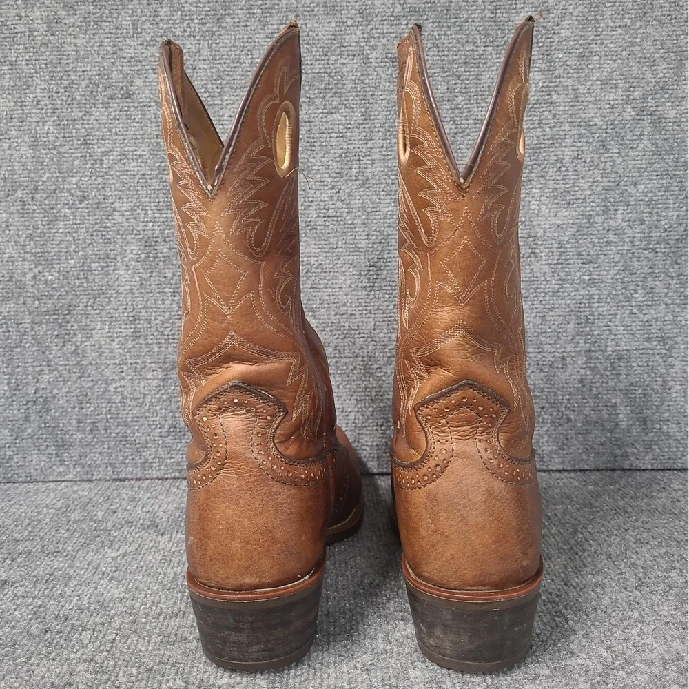 ARIAT Roughstock Brown Bullhide Leather Square Mens Cowboy Boots #10002227 8 EE